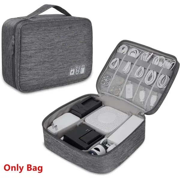 Cable Storage Bag Electronic Organizer Waterproof Portable Travel Pouch - Gary