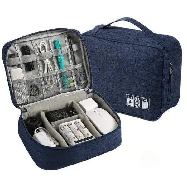 Cable Storage Bag Electronic Organizer Waterproof Portable Travel Pouch
