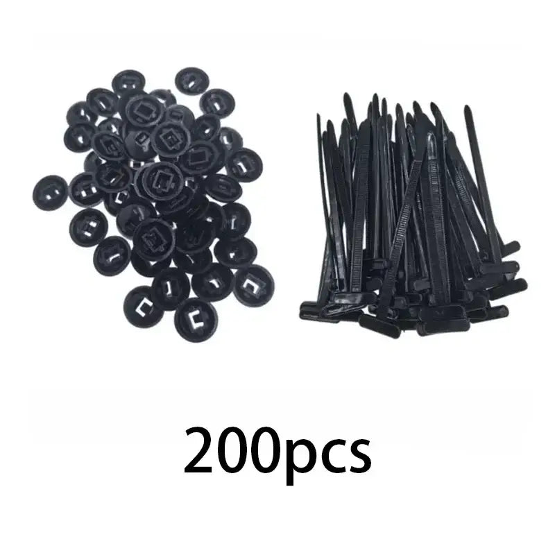 Cable tie buckle fixed through the core nail cable tie buckle mudguard fender inner lining trunk buckle - 200pcs