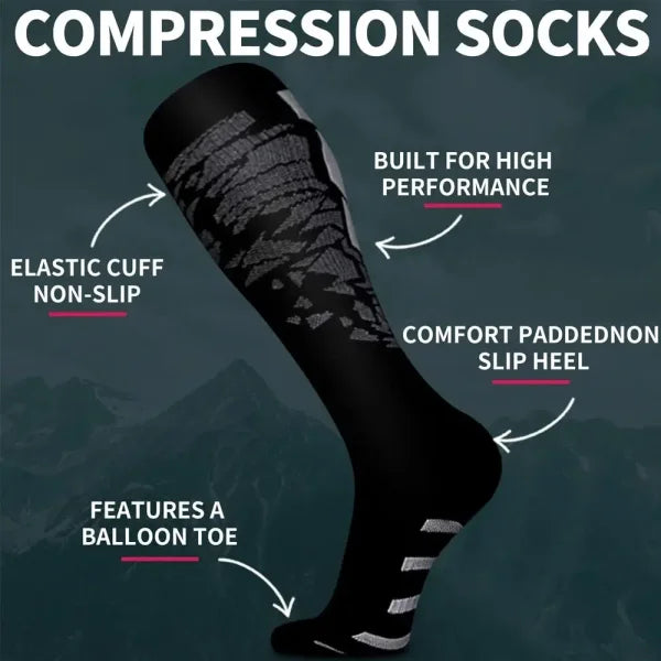 Calf Support Compression Sports Socks for Running Nurses and Flight - Himpall