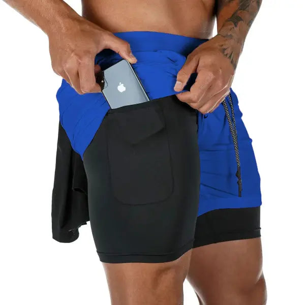 Camo Running Shorts Men Gym Sports Shorts 2 In 1 Quick Dry Workout Training Gym Fitness Jogging Short Pants Summer Men