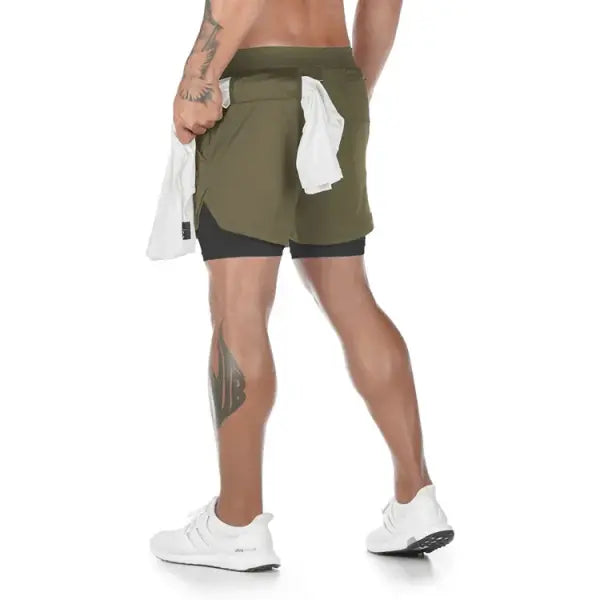 Camo Running Shorts Men Gym Sports Shorts 2 In 1 Quick Dry Workout Training Gym Fitness Jogging Short Pants Summer Men