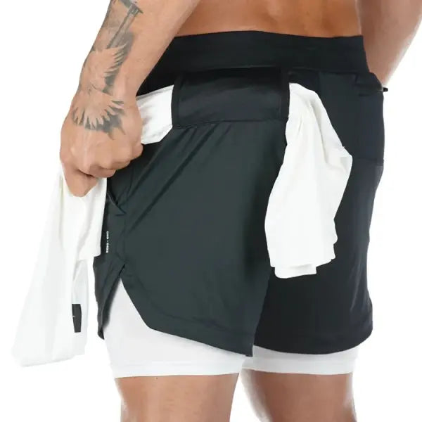 Camo Running Shorts Men Gym Sports Shorts 2 In 1 Quick Dry Workout Training Gym Fitness Jogging Short Pants Summer Men