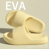 Candy Colors EVA Platform Slides Soft Sole Summer Beach Sandals - YELLOW / 38-39