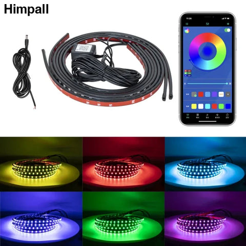 Car Flexible Underglow LED Strip Lights with Remote App Control