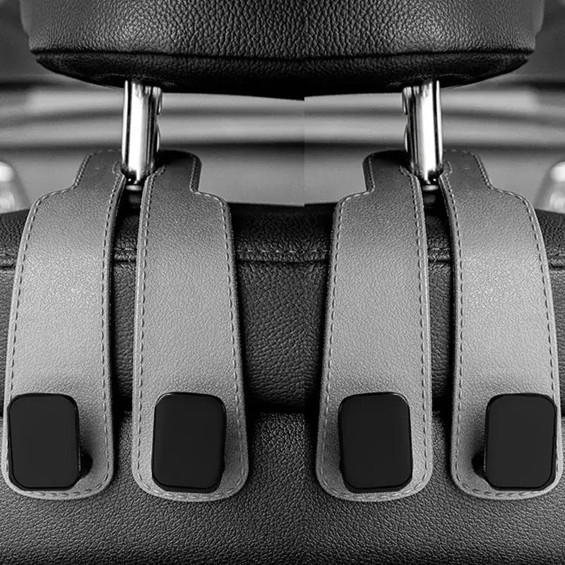 Car Headrest Hooks Hanger for Bags Seat Back Organizer Holder Clips Auto Fastener Hooks Car St - grey 2 pcs