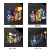 Car Trunk Mesh Organizer Car Tail Storage Net Seat Back Pocket Universal Trunk Bag Auto Magic Tape Network Interior
