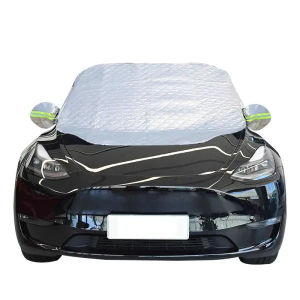 Car Windshield Sun Shade – Reflective Aluminum Cover for Snow Ice Frost Rain & Dust Protection (Universal Fit) - 2