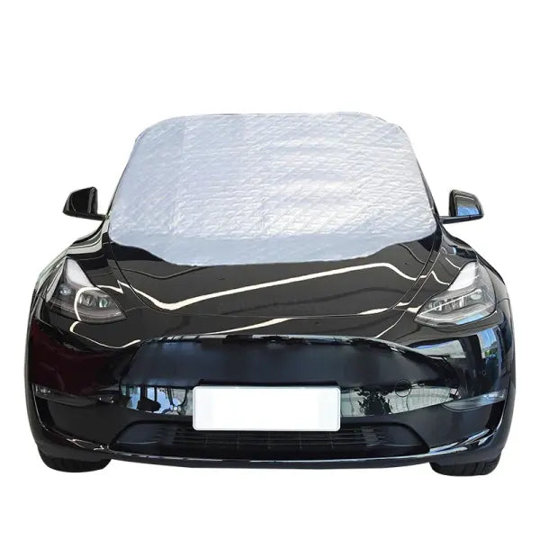 Car Windshield Sun Shade – Reflective Aluminum Cover for Snow Ice Frost Rain & Dust Protection (Universal Fit) - 1