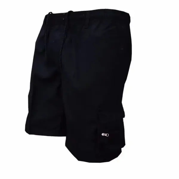 Cargo Fashion Shorts Cotton Multi Pocket Casual Running Style - S / black