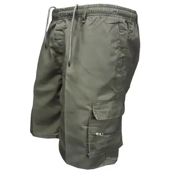 Cargo Fashion Shorts Cotton Multi Pocket Casual Running Style - S / Army green