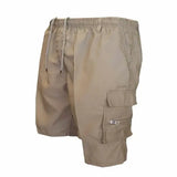 Cargo Fashion Shorts Cotton Multi Pocket Casual Running Style - S / Khaki
