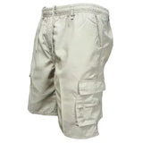 Cargo Fashion Shorts Cotton Multi Pocket Casual Running Style - XL / off-white