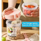 Carry Breakfast Cup Salad Cups Portable Yogurt Cereal Oatmeal Snacks Parfait Containers Salad Dressing Holders with Lid