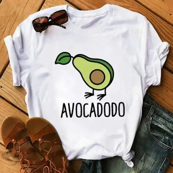 Cartoon Avocado T-Shirt for Trendy and Quirky Avocado Apparel - Himpall