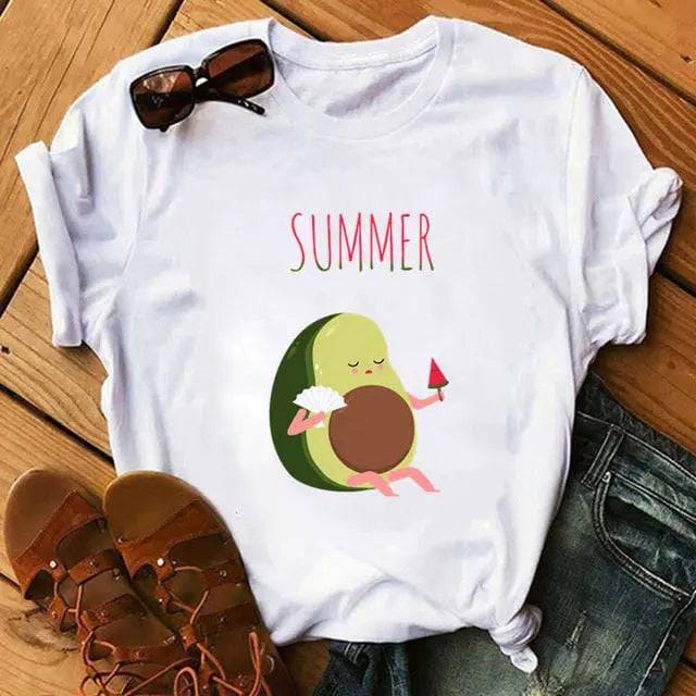 Cartoon Avocado T-Shirt – Trendy and Quirky Avocado Apparel