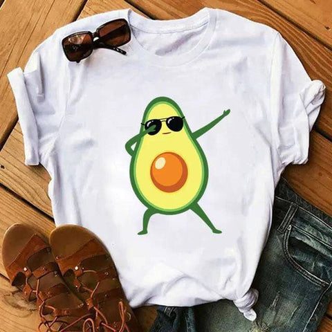 Cartoon Avocado T-Shirt – Trendy and Quirky Avocado Apparel