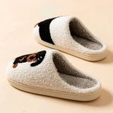 Cute Dachshund Dog Slippers for Women – Warm Lightweight Indoor Winter Cotton Shoes