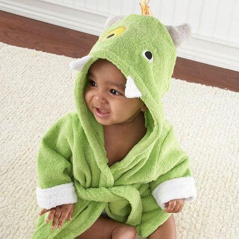 Cartoon Cute Animal Baby Bath Towels & Hooded Cotton Children’s Bathrobes - Green monster / One size