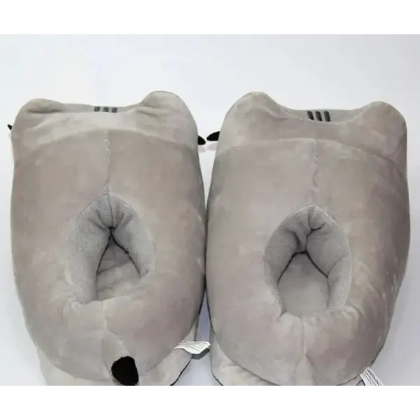 Cartoon Full Covered Cat Slippers Warm Winter Slides Soft Plush Doll Indoor Cute Anime Bedroom Shoes For Man Woman Home