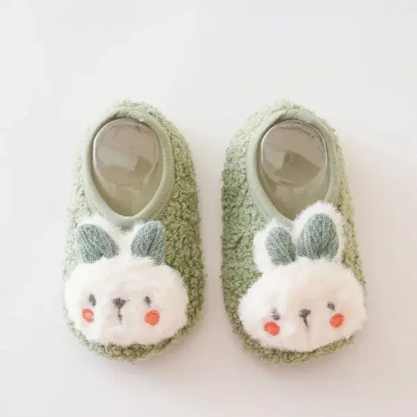 Cartoon Rabbit Baby Floor Socks Kids Plush Slippers Toddler Warm Shoes Children Soft Non-slip Prewalkers Indoor Home