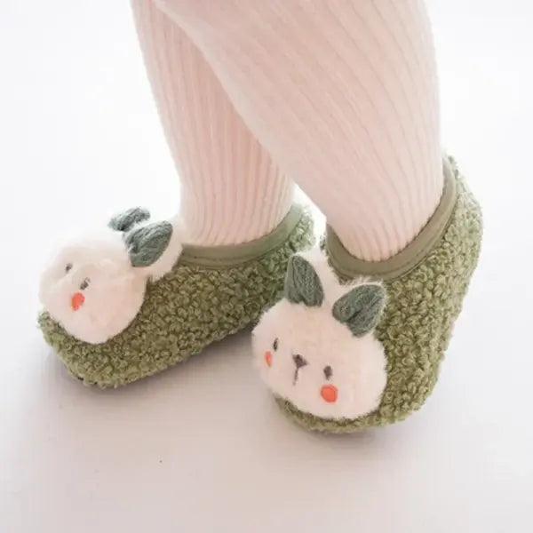 Cartoon Rabbit Baby Floor Socks Kids Plush Slippers Toddler Warm Shoes Children Soft Non-slip Prewalkers Indoor Home