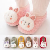 Cartoon Rabbit Baby Floor Socks Kids Plush Slippers Toddler Warm Shoes Children Soft Non-slip Prewalkers Indoor Home