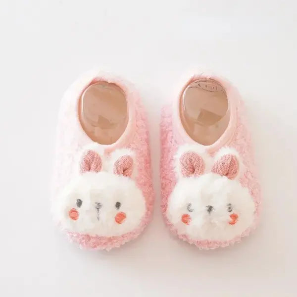 Cartoon Rabbit Baby Floor Socks Kids Plush Slippers Toddler Warm Shoes Children Soft Non-slip Prewalkers Indoor Home