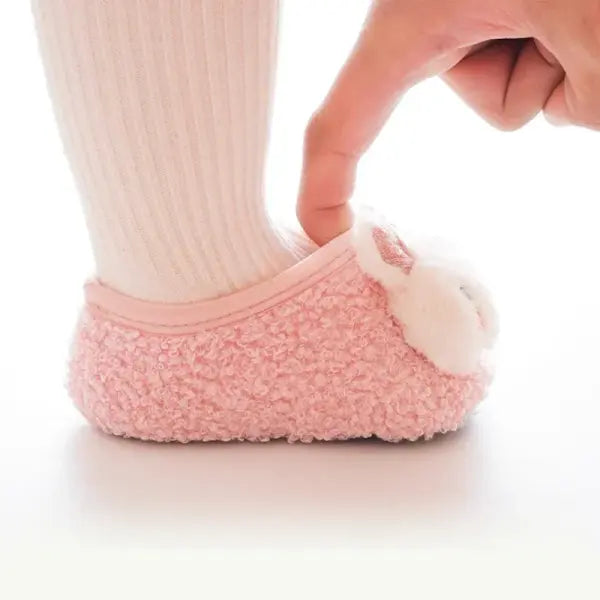 Cartoon Rabbit Baby Floor Socks Kids Plush Slippers Toddler Warm Shoes Children Soft Non-slip Prewalkers Indoor Home