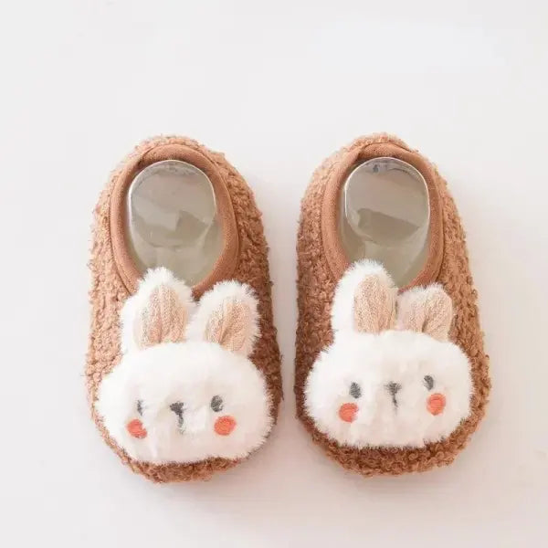 Cartoon Rabbit Baby Floor Socks Kids Plush Slippers Toddler Warm Shoes Children Soft Non-slip Prewalkers Indoor Home