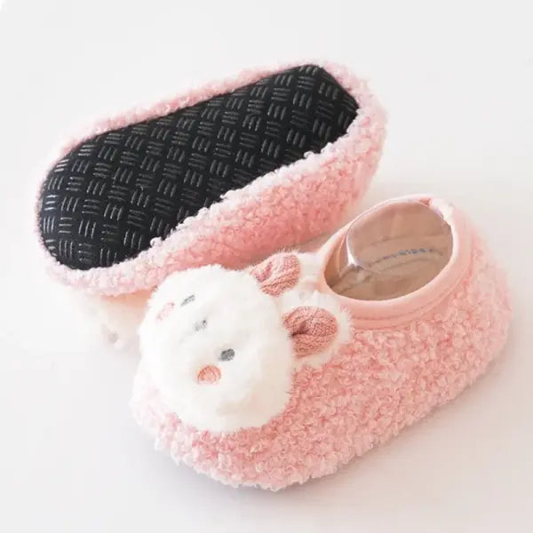 Cartoon Rabbit Baby Floor Socks Kids Plush Slippers Toddler Warm Shoes Children Soft Non-slip Prewalkers Indoor Home