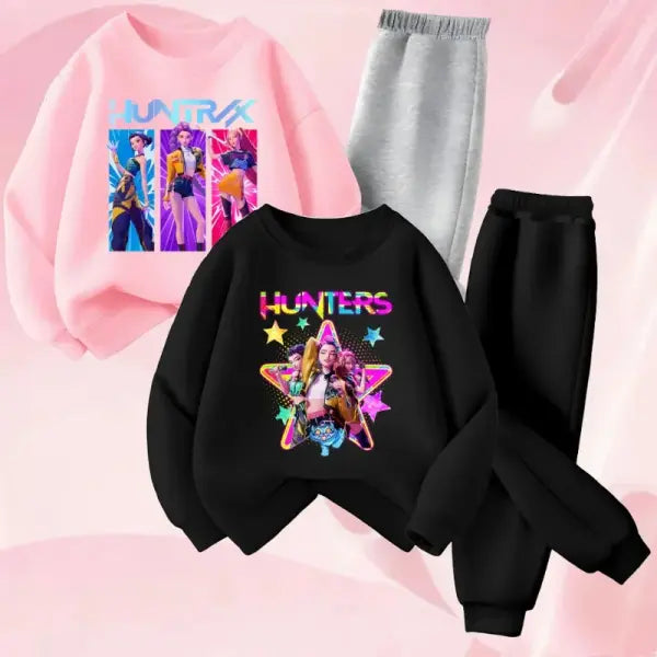 Cartoon Sets Girls Sweatshirt Multicolored Casual Pullover