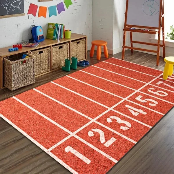 Cartoon Soccer Field Carpet - Anti-Slip Rug for Kids’ Bedroom & Living Room - 7 / 40x60cm