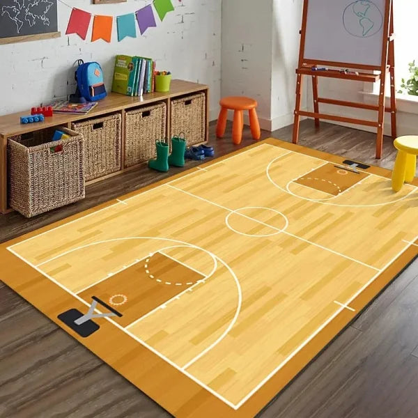 Cartoon Soccer Field Carpet - Anti-Slip Rug for Kids’ Bedroom & Living Room - 1 / 40x60cm