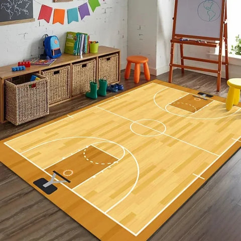 Cartoon Soccer Field Carpet - Anti-Slip Rug for Kids’ Bedroom & Living Room - 1 / 40x60cm