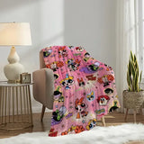 Cartoon The P-Powerpuff G-Girls Cute Blanket Plush Nap Sofa rug for Living Room Office Bedroom Birthday Home Travel Kid