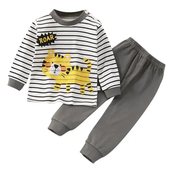 Cartoon Unicorn Sleepwear Kids Pajama Set – Soft Warm Unisex Autumn PJs - EF43H0 / Size 110 (4-5Years)