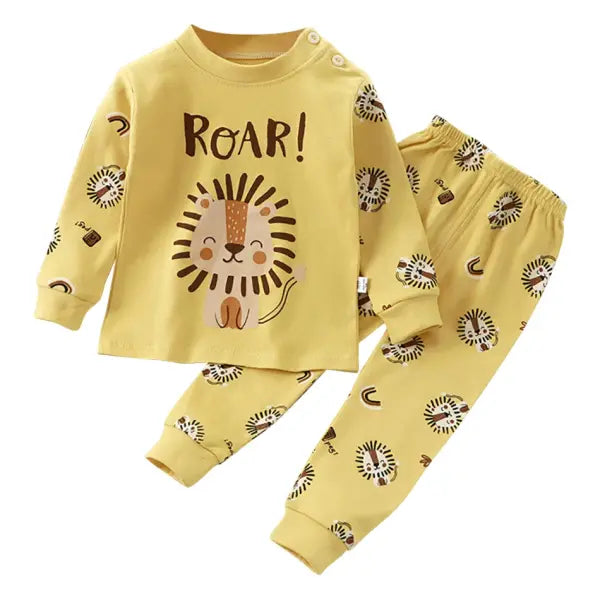 Cartoon Unicorn Sleepwear Kids Pajama Set – Soft Warm Unisex Autumn PJs - EF43N0 / Size 110 (4-5Years)