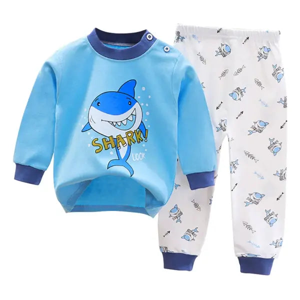 Cartoon Unicorn Sleepwear Kids Pajama Set – Soft Warm Unisex Autumn PJs - EF43C0 / Size 110 (4-5Years)