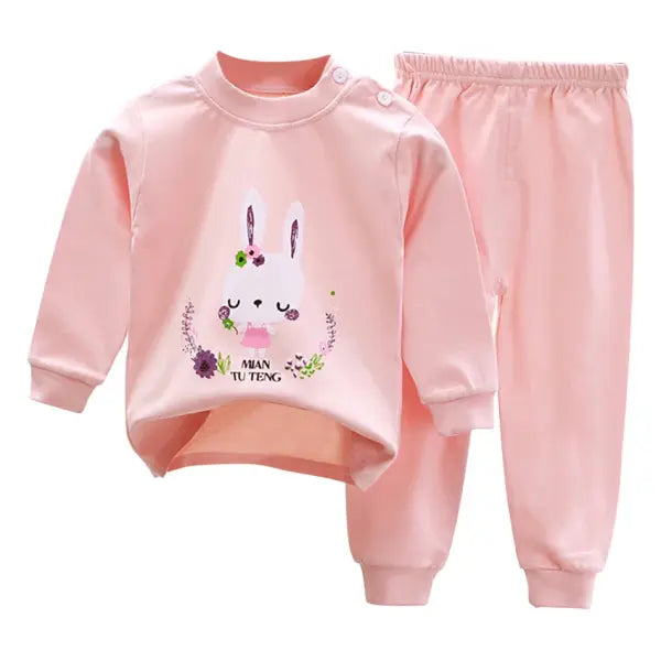 Cartoon Unicorn Sleepwear Kids Pajama Set – Soft Warm Unisex Autumn PJs - EF43B0 / Size 130 (7-8Years)