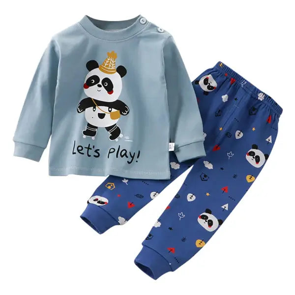 Cartoon Unicorn Sleepwear Kids Pajama Set – Soft Warm Unisex Autumn PJs - EF43P0 / Size 110 (4-5Years)