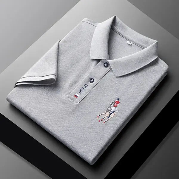 Casual Embroidered Polo Type Shirt Summer Fashion Top