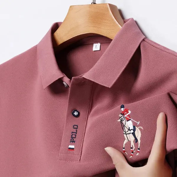 Casual Embroidered Polo Type Shirt Summer Fashion Top