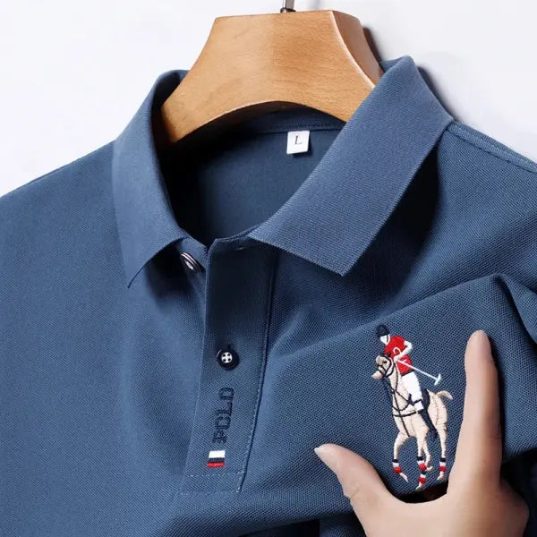 Casual Embroidered Polo Type Shirt Summer Fashion Top