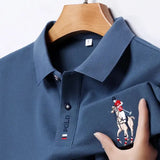 Casual Embroidered Polo Type Shirt Summer Fashion Top