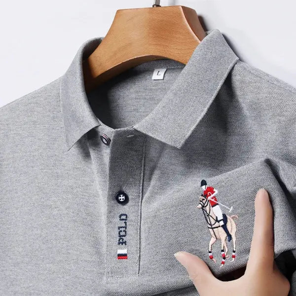 Casual Embroidered Polo Type Shirt Summer Fashion Top