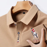 Casual Embroidered Polo Type Shirt Summer Fashion Top