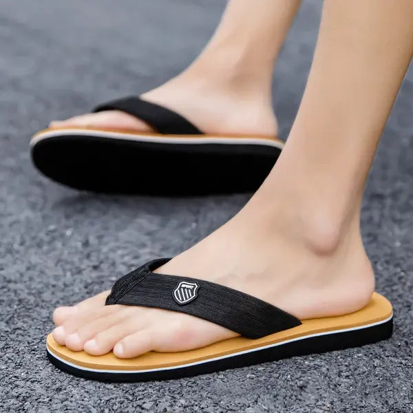 Casual Flip Flops For Men Slippers Beach Sandals Summer Non-Slip Flat Slides Men Slippers Indoor House Shoes Man Male