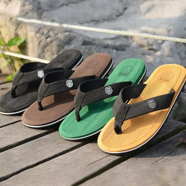Casual Flip Flops For Men Slippers Beach Sandals Summer Non-Slip Flat Slides Men Slippers Indoor House Shoes Man Male
