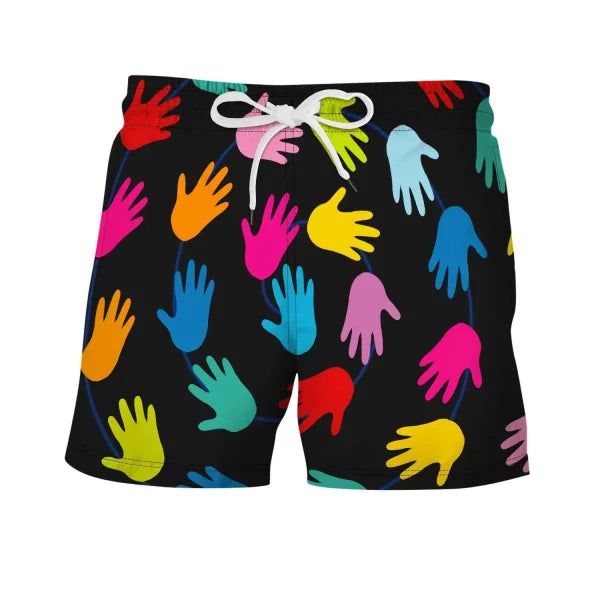 Casual Men’s Beach Shorts: Drifting Swimming Trunks - D / 2XL